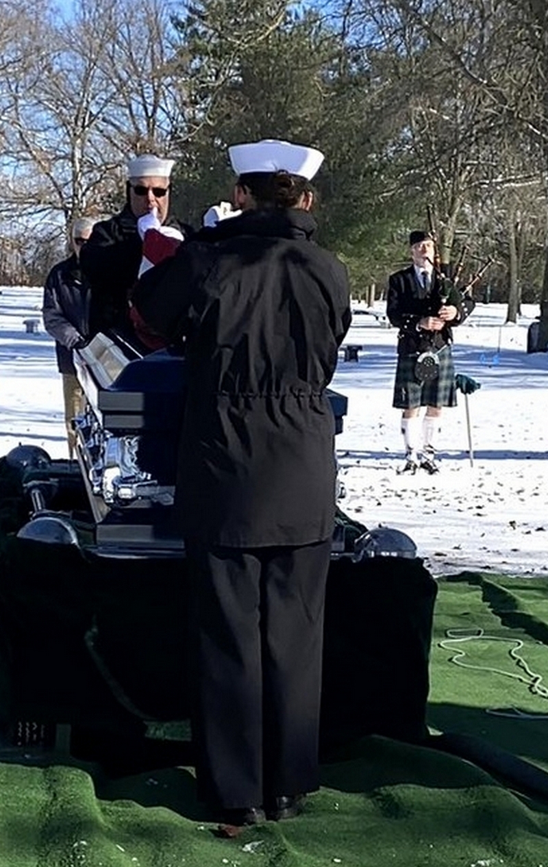 Piping for the sheriff's funeral